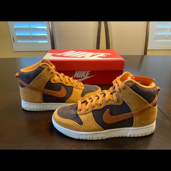 nike dunk high dark curry